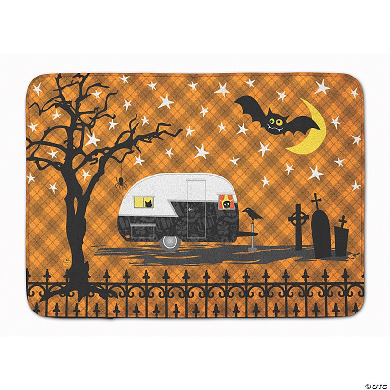 Caroline's Treasures, Halloween, Halloween Vintage Camper Machine Washable Memory Foam Mat, 27 x 19, Camping