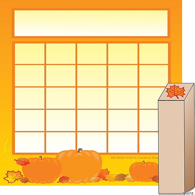 Creative Shapes Etc. - Progress Pad/ Stamps Set - Pumpkin