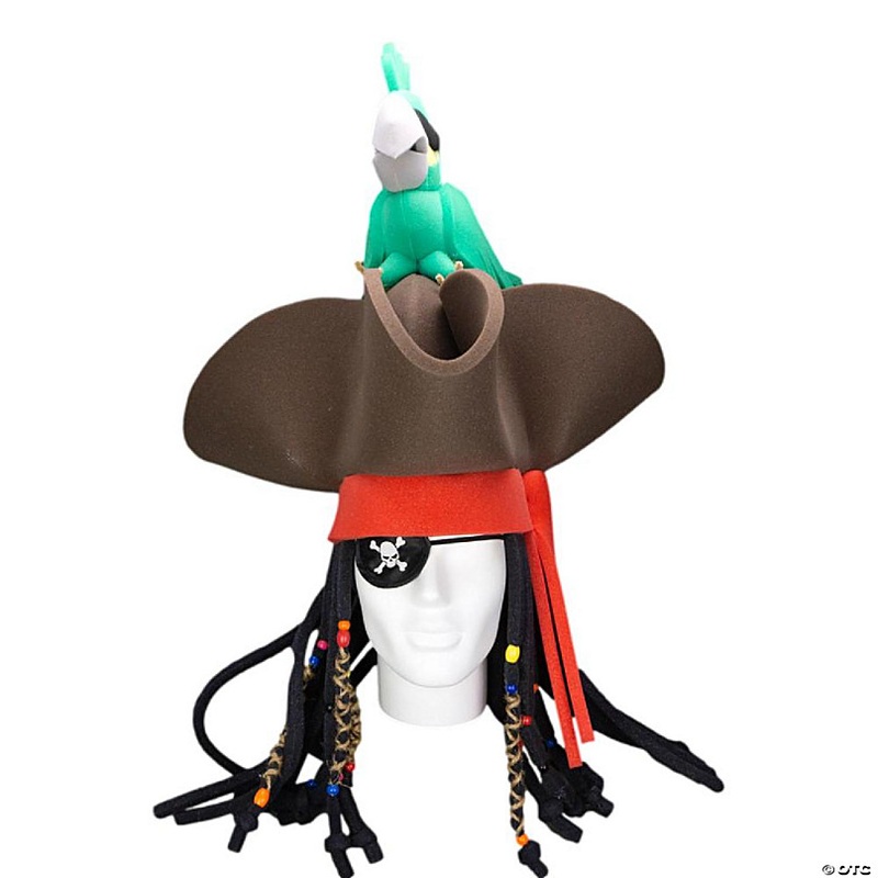 Foam Party Hats Deluxe Pirate Hat - Photo Booth Prop - Party Favors -Halloween - Crazy Hat Day