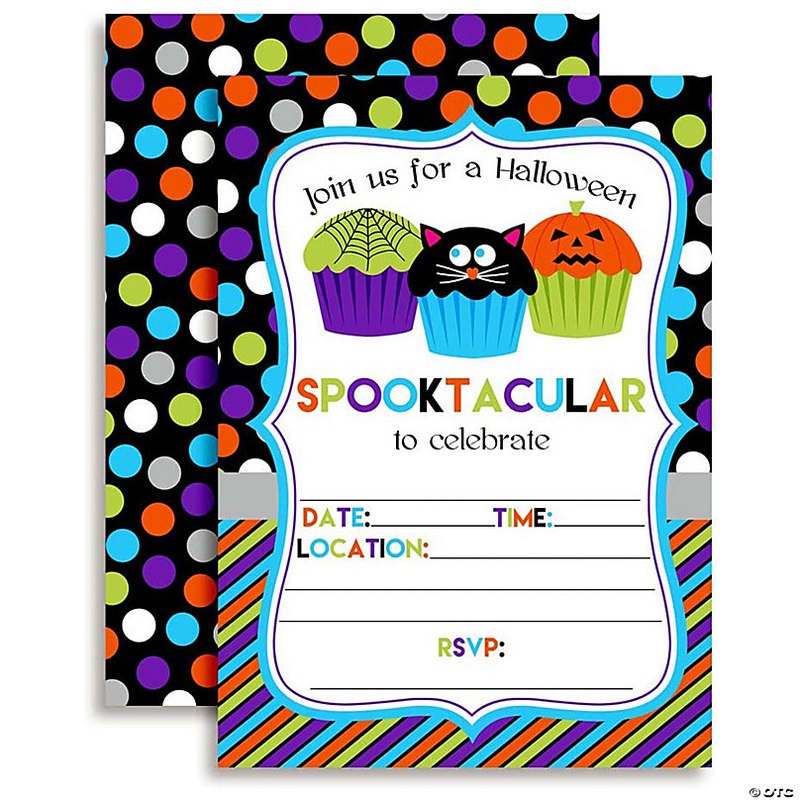 Halloween Cupcake Invitations 40pc. by AmandaCreation