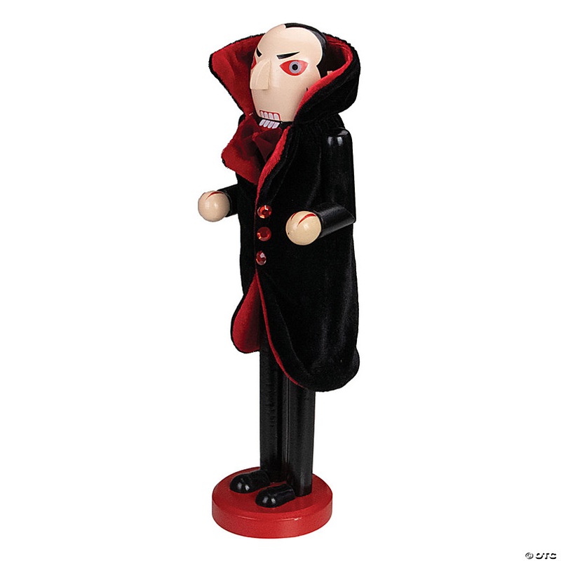 Northlight 14 Black and Red Wooden Vampire Halloween Nutcracker