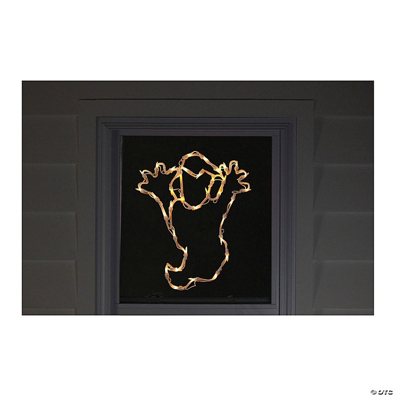 Northlight 15 Lighted Ghost Halloween Double Sided Window Silhouette Decoration