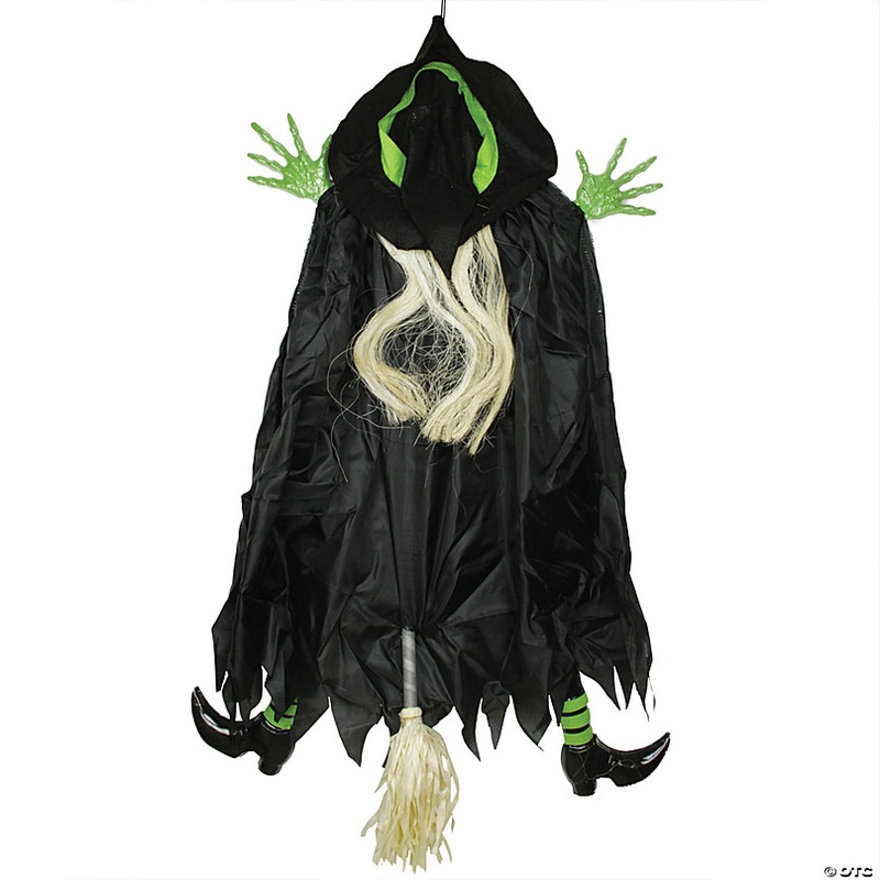 Northlight 4.5' Flying and Crashing Wicked Witch Hanging Halloween Decor