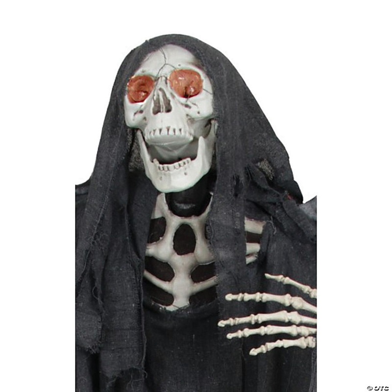 Northlight 66 Pre-Lit Black and Red Sonic Skeletal Reaper with Wings Halloween Decor