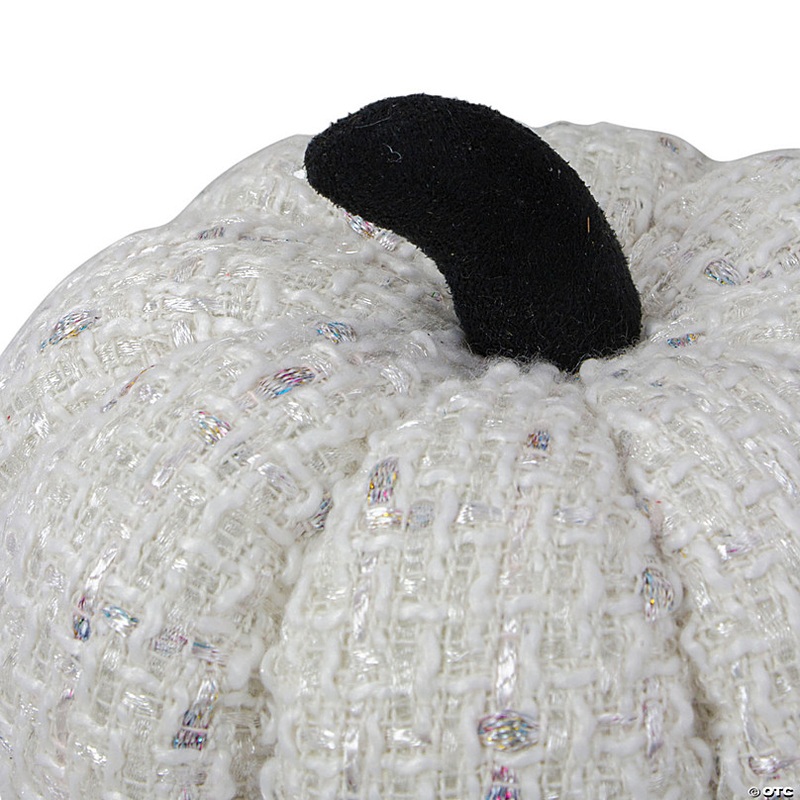 Northlight 7 Ivory Knitted Fall Harvest Tabletop Pumpkin