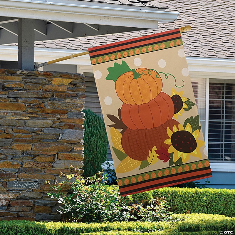 Northlight Pumpkins and Sunflowers Autumn Harvest 28 x 40 Garden Flag