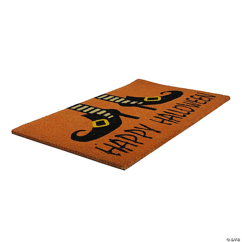 Wicked Witch Shoes Happy Halloween Coir Doormat 18 x 30