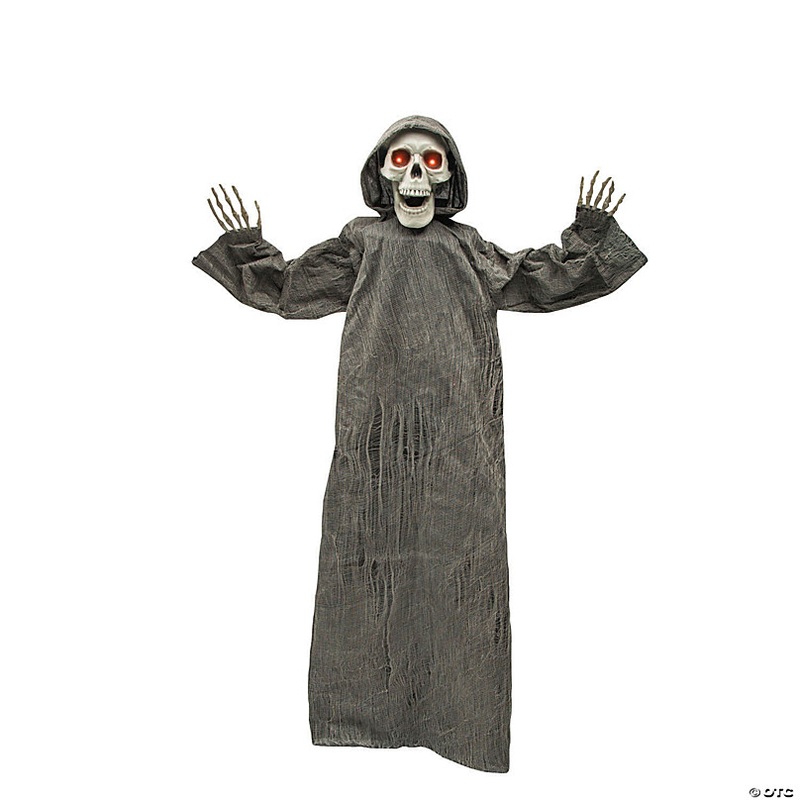 4 Ft. Hanging Gray Skeleton Reaper Halloween Decoration