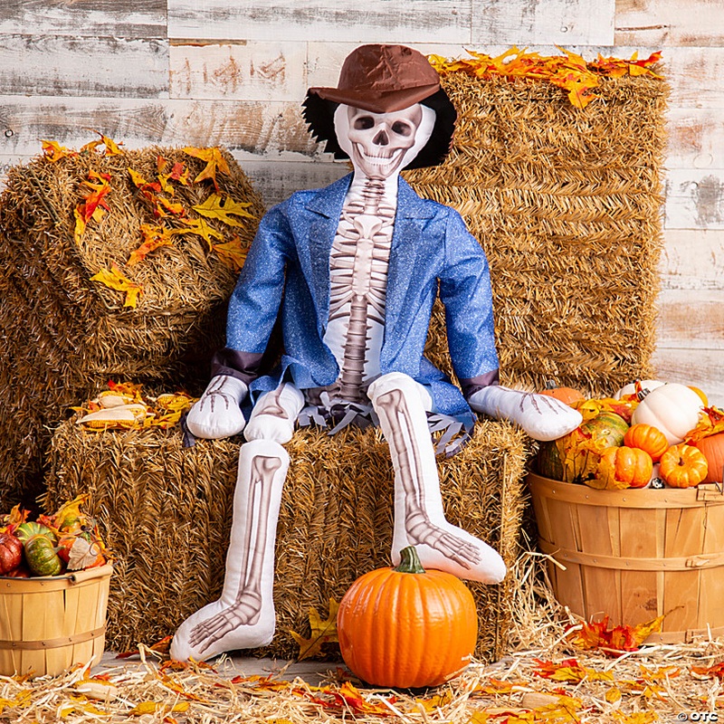 5-Foot Skeleton Plush Scarecrow Outfit Kit - 3 Pc.