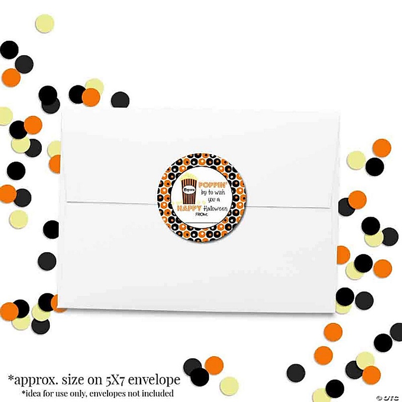 AmandaCreation Halloween Popcorn Envelope Seals 40pc.