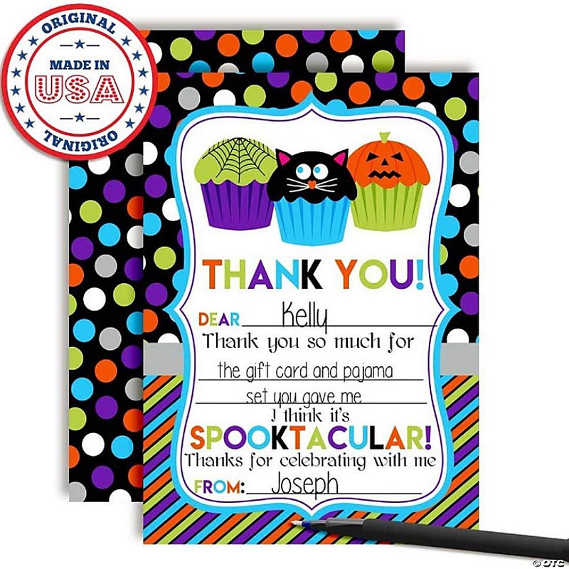 AmandaCreation Spooktacular Halloween Thank You Cards 20pcs.