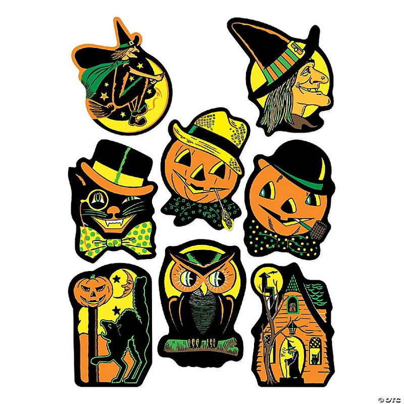 Beistle - 4 x 7 Halloween Stickers - 12 Pack