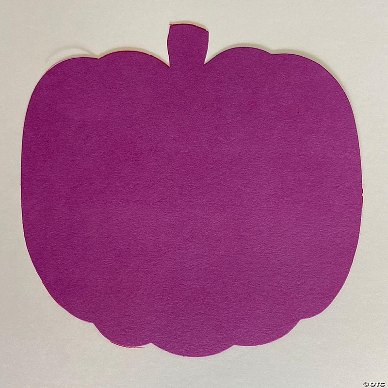 Creative Shapes Etc. - Large Assorted Color Construction Paper Craft Cut-out - Pumpkin