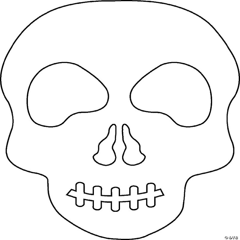 Creative Shapes Etc. - Large Single Color Construction Paper Craft Cut-out - Skull