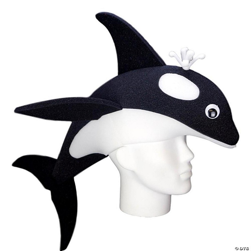 Foam Party Hats Killer Whale Hat - Photo Booth Prop - Party Favors -Halloween - Crazy Hat Day