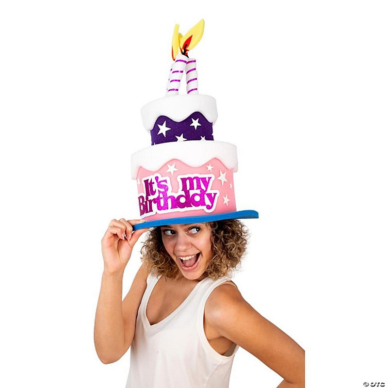 Foam Party Hats My Birthday Cake Hat - Photo Booth Prop - Party Favors -Halloween - Crazy Hat Day