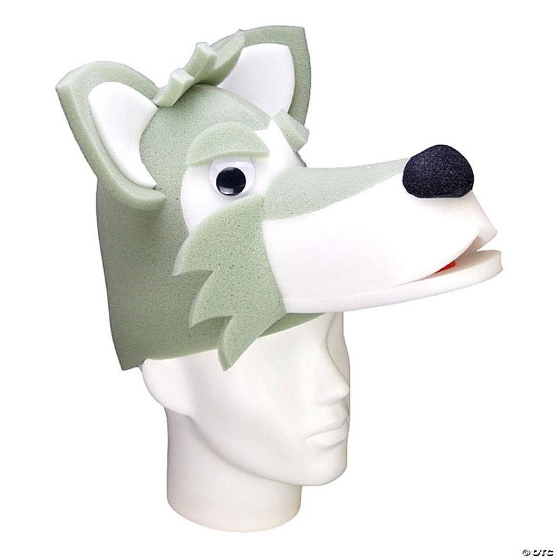 Foam Party Hats Wolf Hat - Photo Booth Prop - Party Favors -Halloween - Crazy Hat Day