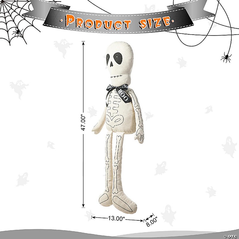 Glitzhome 47H Halloween Skeleton Sitter Porch Decor