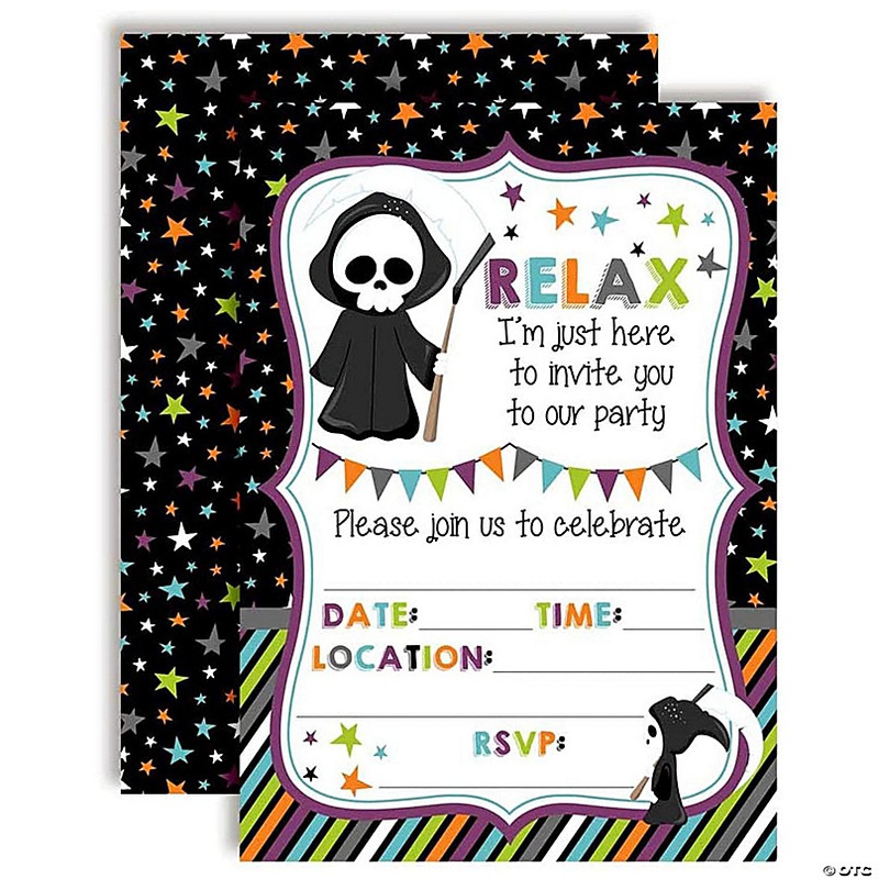 Grim Reaper Halloween Party Invitations 40pc. by AmandaCreation