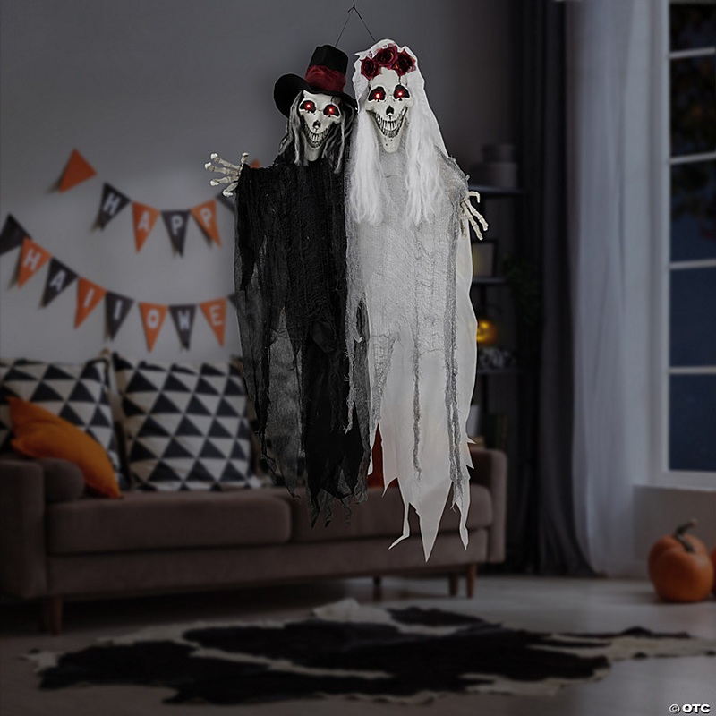 Lighted Vampire Couple with Sound Halloween Decoration - 47