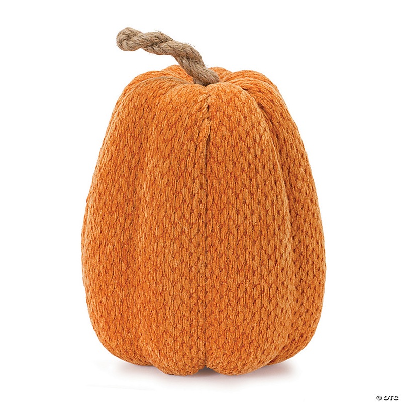 Plush Fabric Pumpkin (Set Of 2) 6H, 10.5H