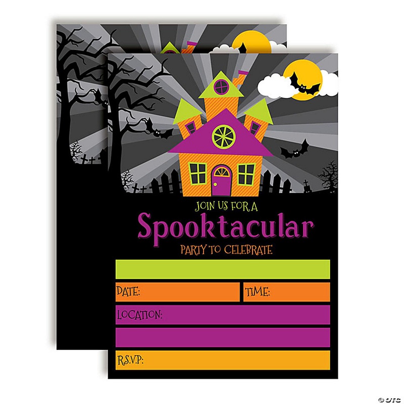 Spooktackular Haunted House Halloween Invitations 40pc. by AmandaCreation