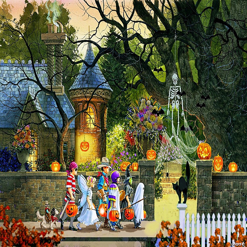 Sunsout Friends on Halloween 1000 pc  Jigsaw Puzzle