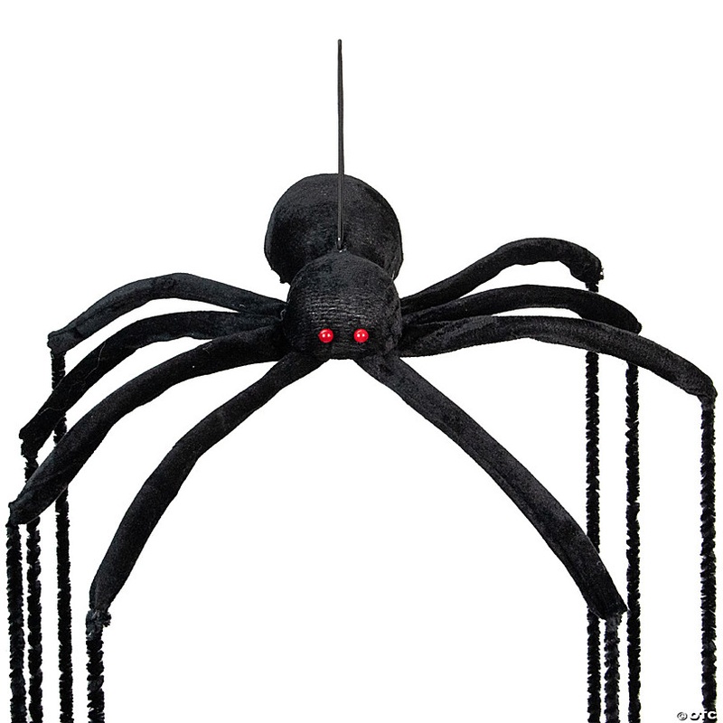 6' Black Long Legged Spider Halloween Decoration