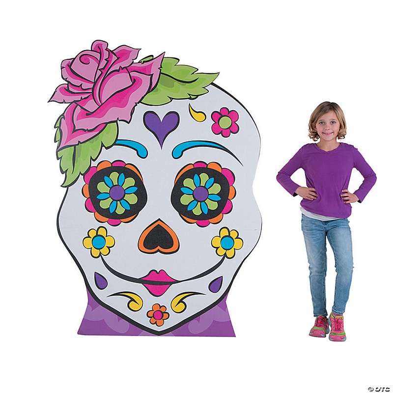 61 Day of the Dead Sugar Skull Girl Cardboard Cutout Stand-Up