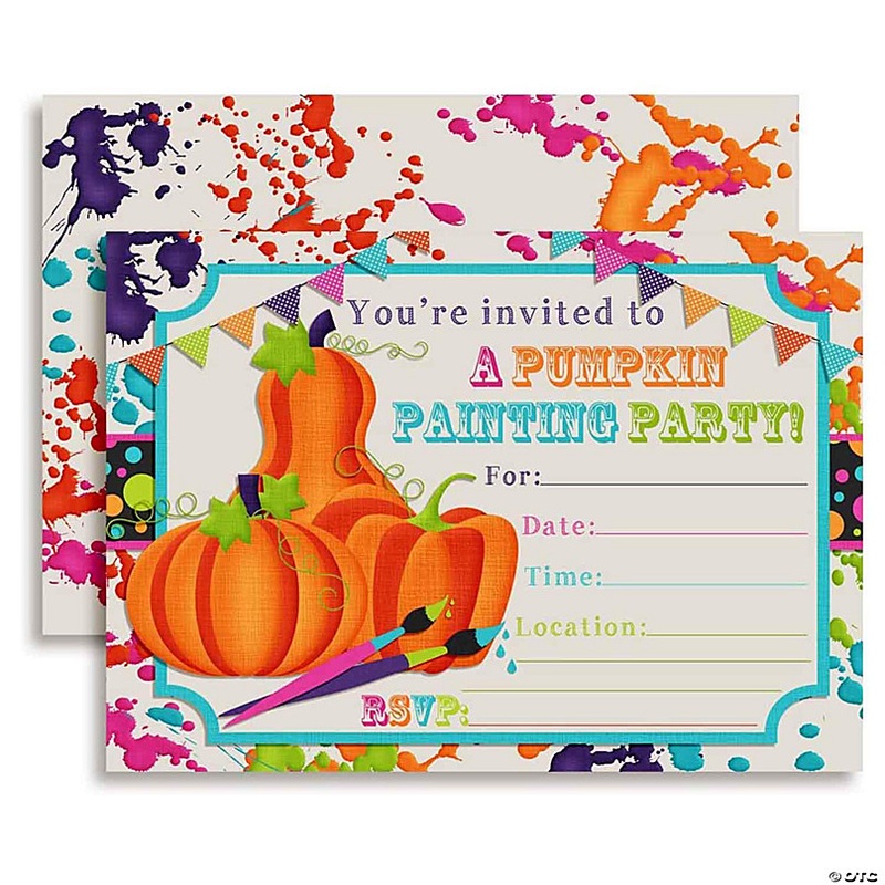 AmandaCreation Pumpkin Painting Invites 40pc.