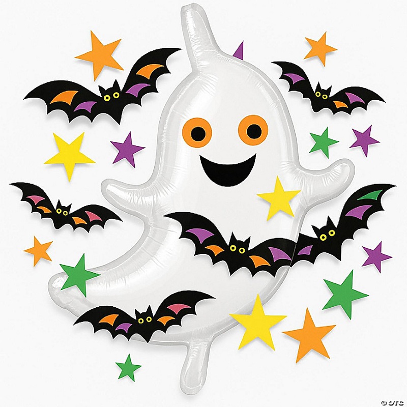 Anagram - 24 - Multicolour - Ghost and Bats Halloween Dangler