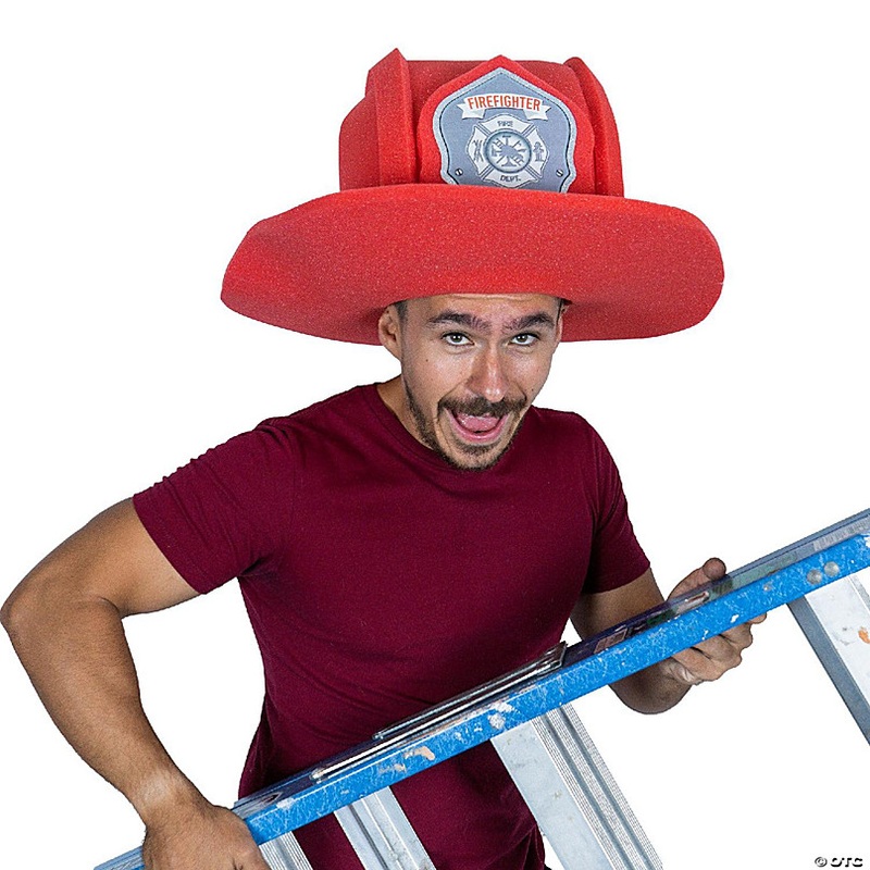 Foam Party Hats Giant Firefighter Hat - Photo Booth Prop - Party Favors -Halloween - Crazy Hat Day