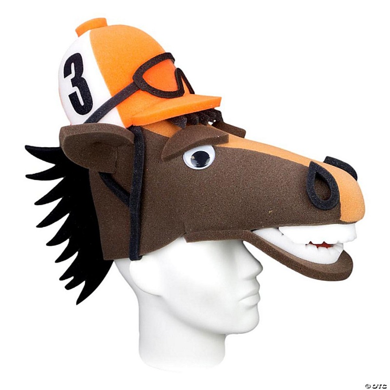 Foam Party Hats Jockey Big Horse Hat - Photo Booth Prop - Party Favors -Halloween - Crazy Hat Day