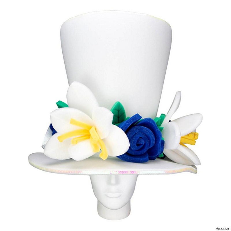 Foam Party Hats Lilies and Roses Bride Hat - Photo Booth Prop - Party Favors -Halloween - Crazy Hat Day