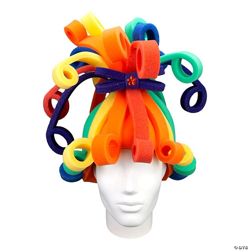 Foam Party Hats Pride Rainbow Wig - Photo Booth Prop - Party Favors -Halloween - Crazy Hat Day
