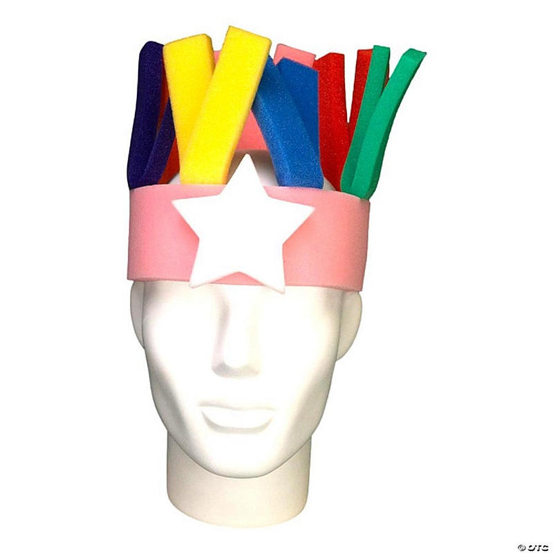 Foam Party Hats Stripes Headband - Photo Booth Prop - Party Favors -Halloween - Crazy Hat Day