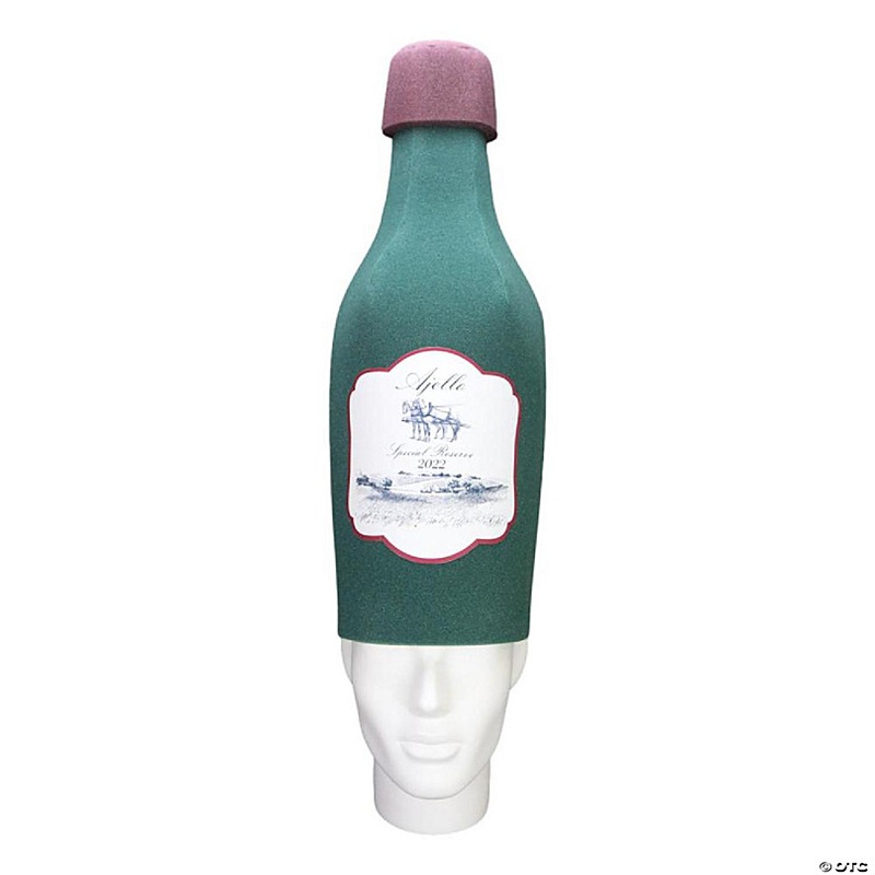 Foam Party Hats Wine Bottle Hat - Photo Booth Prop - Party Favors -Halloween - Crazy Hat Day