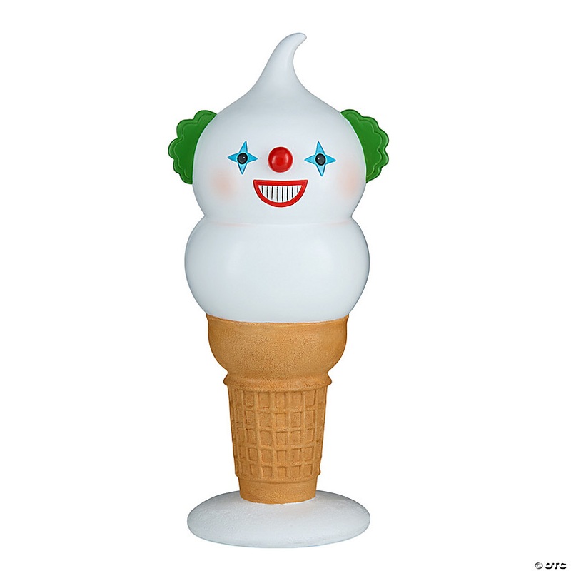 National Tree Company 14 I-Scream Cone, Creepy Clown Halloween Tabletop Decoration