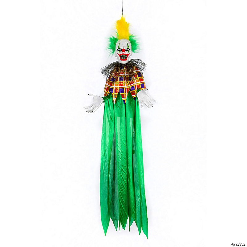 National Tree Company 39 in. Hanging Animated Halloween Clown, Sound Activated