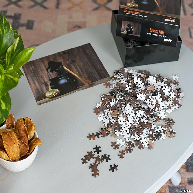 Spooky Kitty Halloween Black Cat 1000 Piece Jigsaw Puzzle