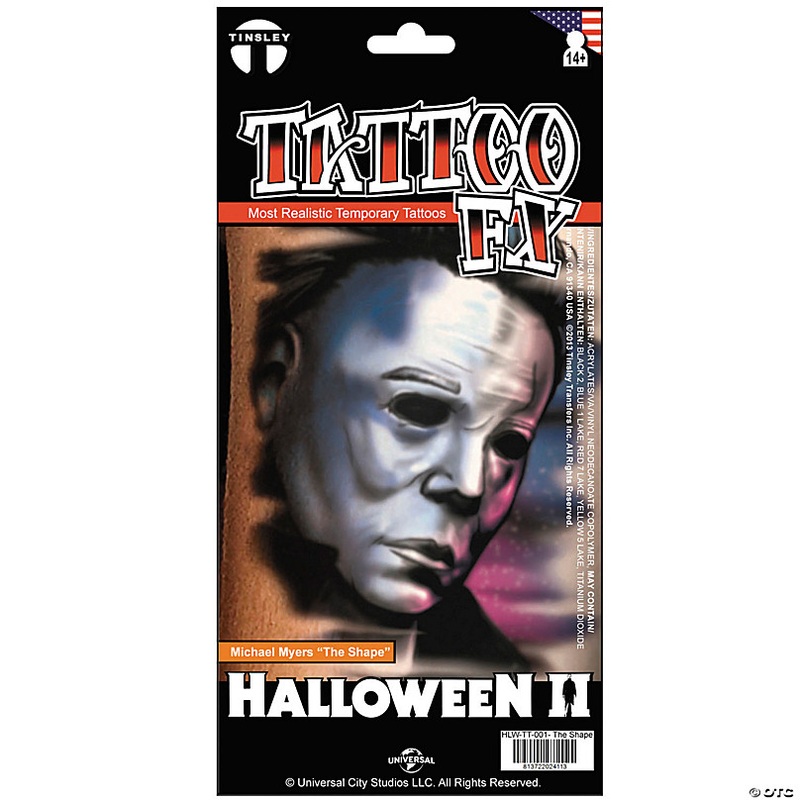Tinsley Transfers Halloween II Michael Myers The Shape Temporary Tattoo