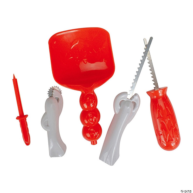 11 White and Orange Pumpkin Carving Kit