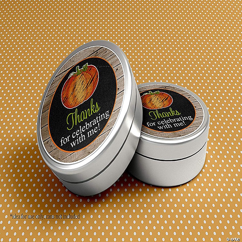 AmandaCreation Chalkboard Pumpkin Birthday Stickers 40pcs.