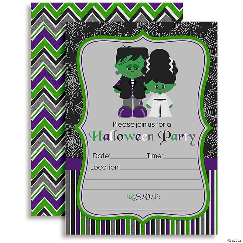 AmandaCreation Frankenstein Halloween Party Invites 40pc.