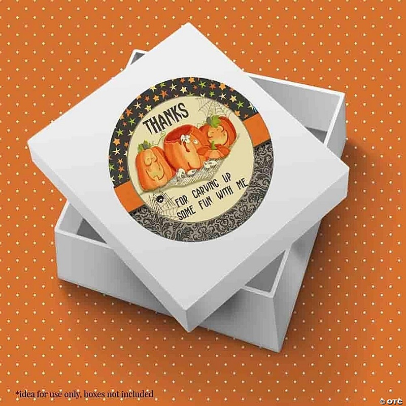 AmandaCreation Pumpkin Carving Envelope Seals 40pc.