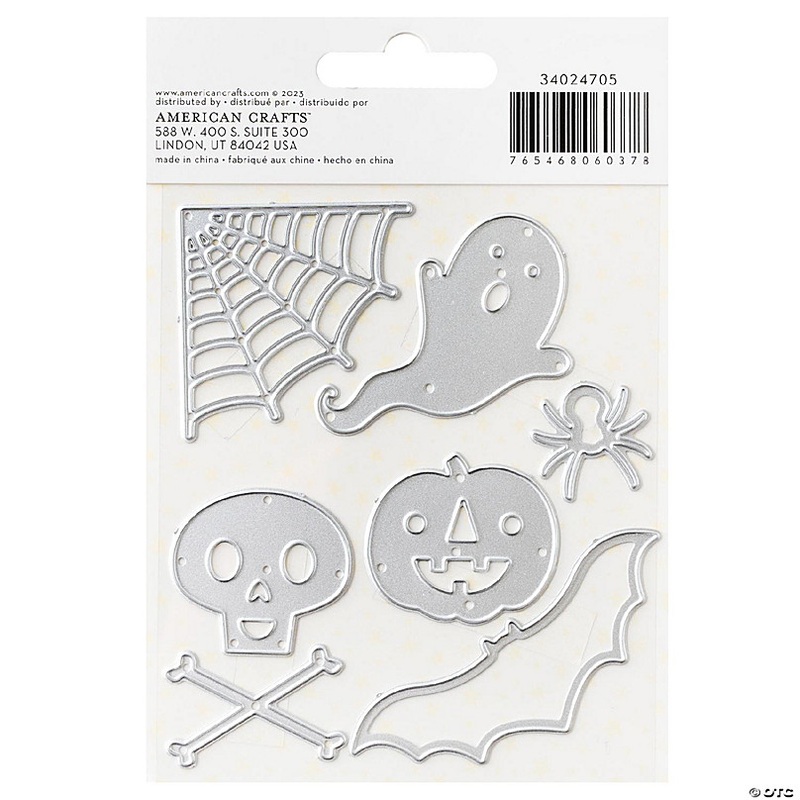 American Crafts Happy Halloween Metal Die Set-6/Pkg