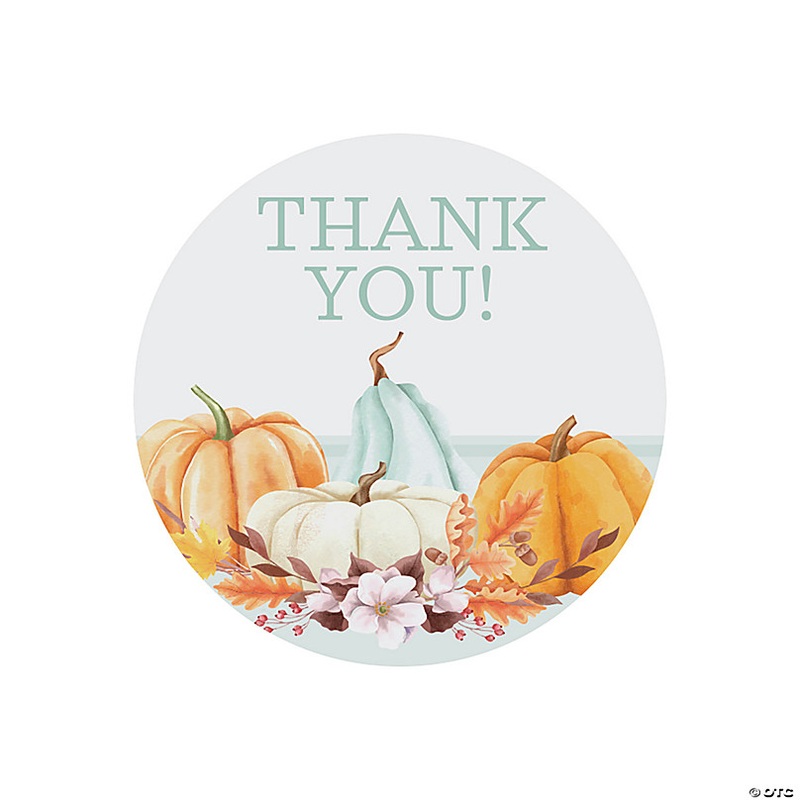 Bulk 80 Pc. Personalized Modern Pumpkin Favor Stickers
