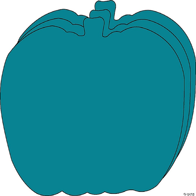 Creative Shapes Etc. - Super Cut-outs - Single Color Teal Pumpkin 8in x 10in