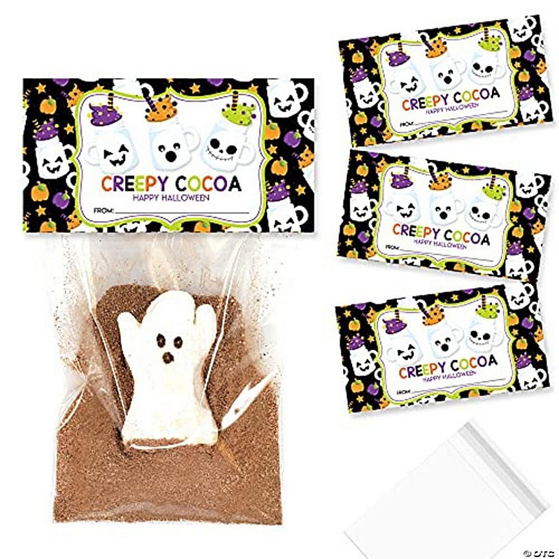 Creepy Cocoa Halloween Bag Toppers 40pcs. by AmandaCreation BAG FILLER NOT INCLUDED