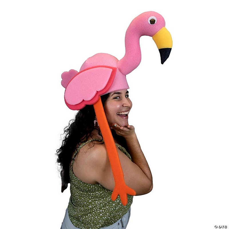 Foam Party Hats Flamingo Hat - Photo Booth Prop - Party Favors -Halloween - Crazy Hat Day